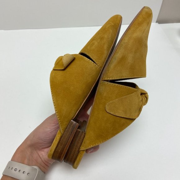 Jeffrey Campbell Womens Charlin Yellow Suede Pointed Toe Mule Flats Size 7.5 - Picture 6 of 10